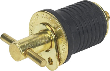Moeller Turn-Tite Boat Bailer Plug (1-Inch, Brass)