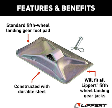 Lippert Components 700052 Standard Footpad Kit Landing Gear,1 Pack
