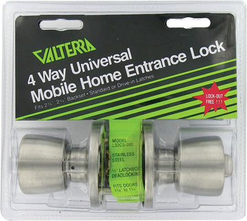 Valterra L32CS010 Knob x Knob 4-way Universal Door Lock (Viewpack)