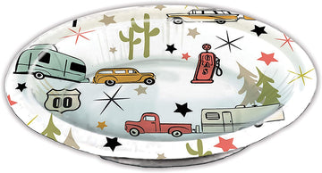 Camp Casual CC-007RB Road Trip Eco-Friendly Paper Bowls - 20 oz., Pack of 24 Road Trip 24ct 20oz Paper Bowls