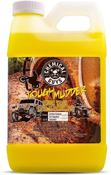 Chemical Guys CWS20264 Tough Mudder Foaming Truck, Off Road, ATV and RV Heavy Duty Wash Soap,(Works with Foam Cannons, Foam Guns or Bucket Washes), 64 fl oz (Half Gallon), Lemon Scent 64 oz (Half Gallon)