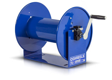 Coxreels 112-3-100 100 Series Challenger Reel, 3/8" Hose ID, 3/8" Hose OD,Blue, 100' Length 3/8" x 100'