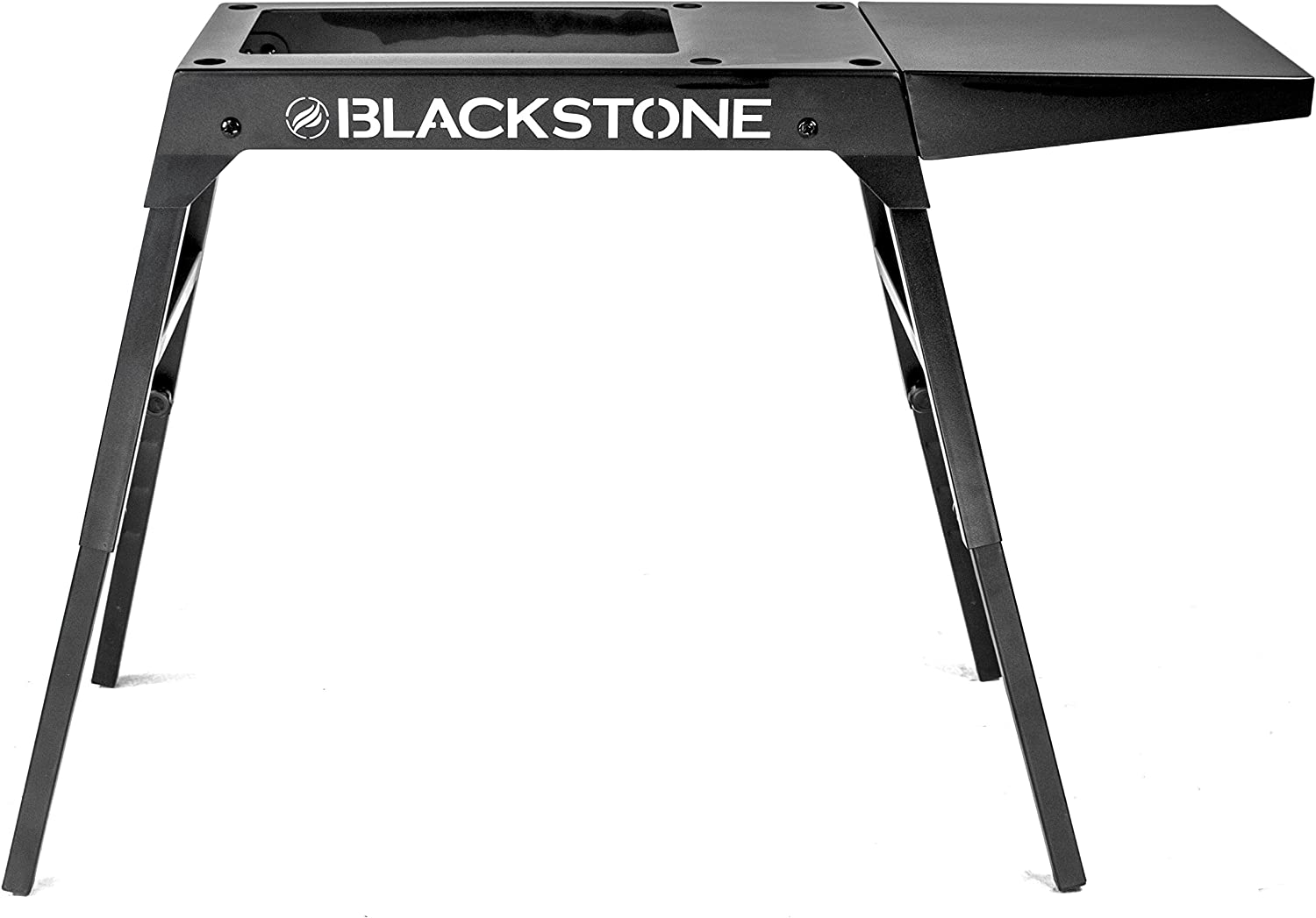 Blackstone Universal Griddle Stand with Adjustable Leg and Side Shelf - Made to fit 17” or 22” Propane Table Top Griddle – Perfect Take Along Grill Accessories for Outdoor Cooking and Camping (Black)