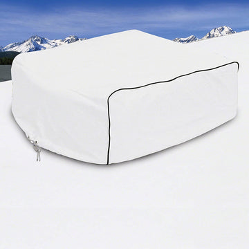Classic Accessories 77410 RV AC Cover, White, For Coleman Mach I, II & III, Mach 3 Plus, Mach 15, Roughneck & TSR Class B RVs 25' - 27'L, 117"H (Model 4) Snow White