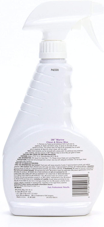 3M Marine Clean & Shine Wax (09033) a for Boats and RVs a 16.9 Ounces, 1 Pack