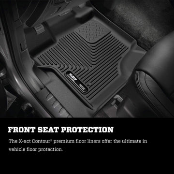 Husky Liners X-act Contour Series | 2nd Seat Floor Liner - Black | 54711 | Fits 2019-2022 Ford Ranger SuperCrew Cab 1 Pcs