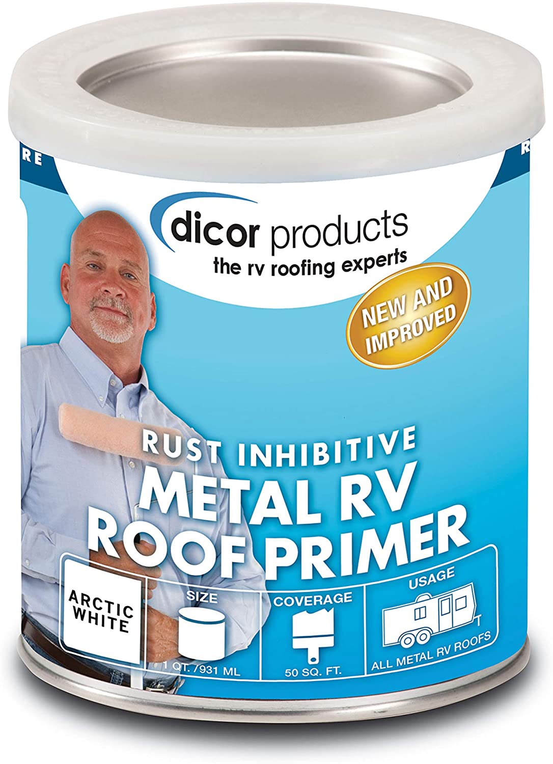 Dicor Metal Roof Rust Inhibitive Primer Arctic White 1 Quart