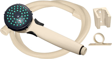 Valterra Phoenix Faucets by PF276043 Single-Function Handheld Shower Kit with Trickle Shut-Off - 60", Vinyl, Biscuit
