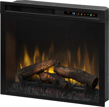 Dimplex Multi-Fire XHD 28" Firebox with Logs (Model: XHD28L), 5118 BTU, 120 Volt, 1500 Watt, Black 28" Electric Firebox with Logs