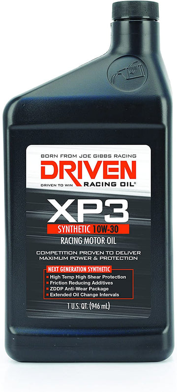 Joe Gibbs 00306 XP3 10W-30 Synthetic Racing Motor Oil - 1 Quart Bottle 1 Quart (32 Ounces)