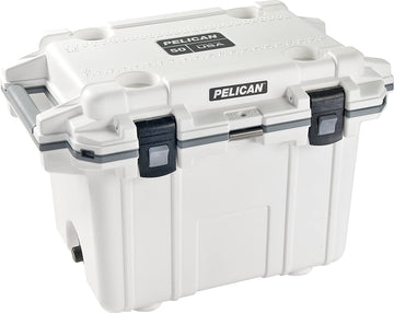 Pelican Elite 50 Quart Cooler (White/Grey) White/Gray 50 Quart