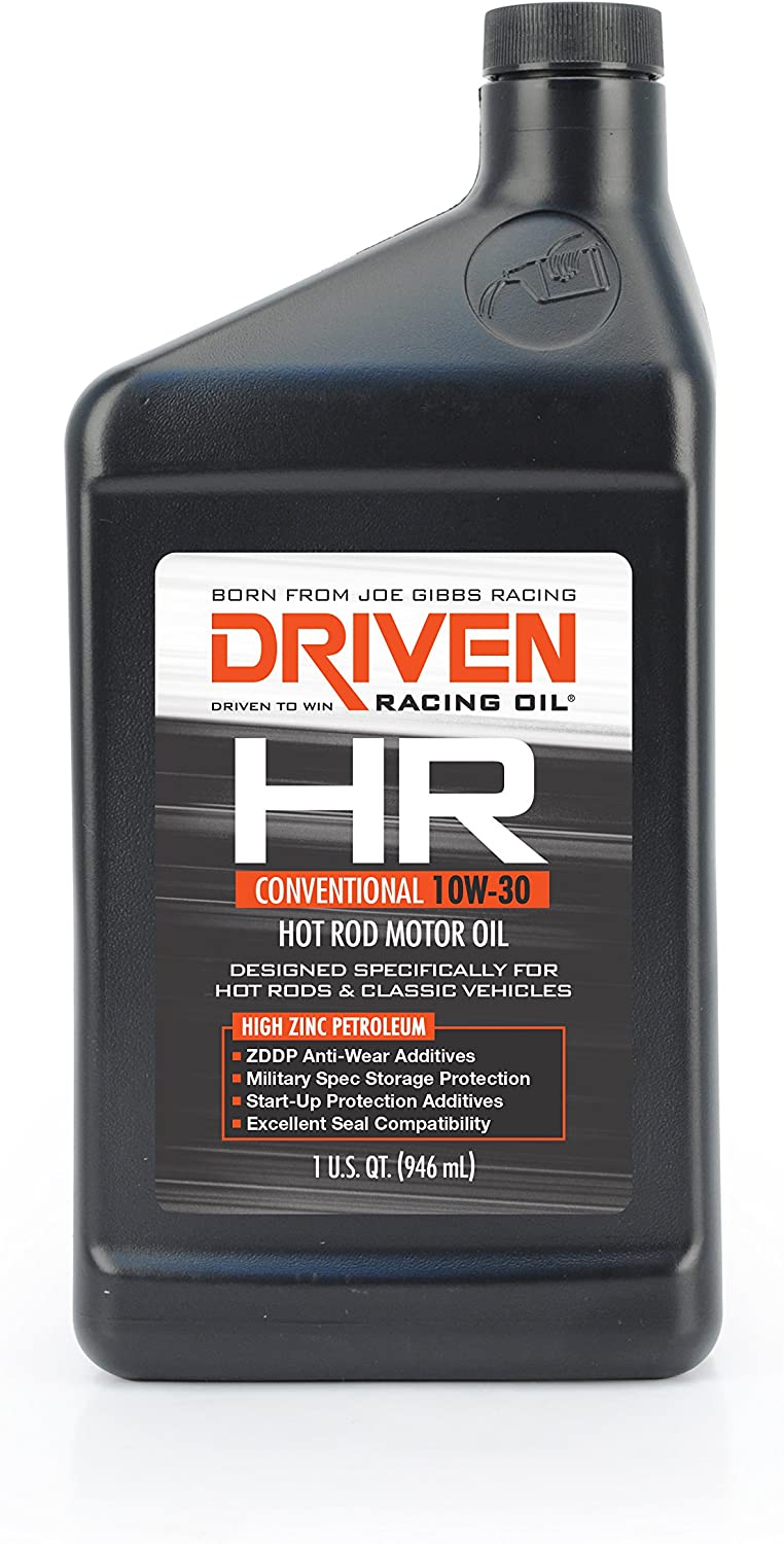 Joe Gibbs Driven Racing Oil 02006 HR-2 10W-30 Conventional Hot Rod Oil - 1 Quart Bottle