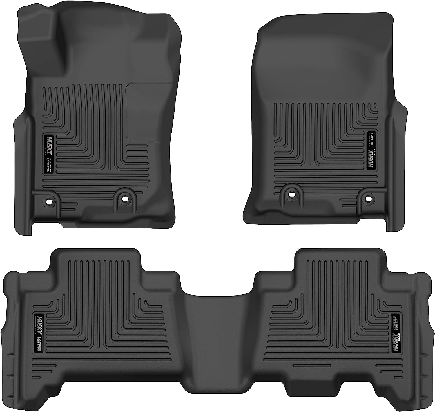Husky Liners 99571 WeatherBeater Front and 2nd Seat Custom Fit Floor Liner - (Black) Black Weatherbeater Front & 2nd Seat Floor Mats