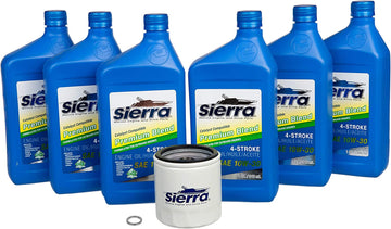 Sierra International Yamaha Outboard Oil Change Kit, Includes 10W-30 Oil, Oil Filter, Crankcase Drain Gasket Lub-mrnlg-kt-10