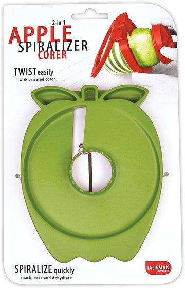 Talisman Designs Apple Spiralizer Corer Green
