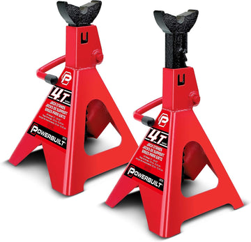 Powerbuilt 647529 Heavy Duty 4-Ton Jack Stand - 2 Piece 4 Ton