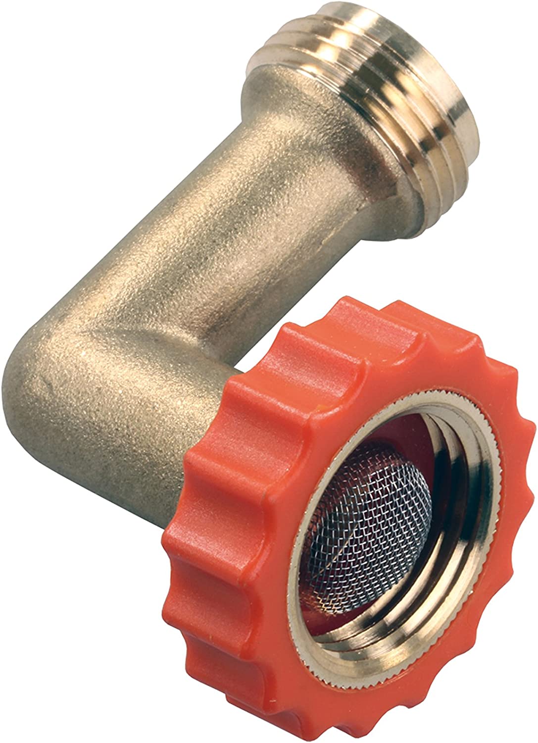 JR Products (62235) Brass 90 Degree Lead-Free Hose Saver