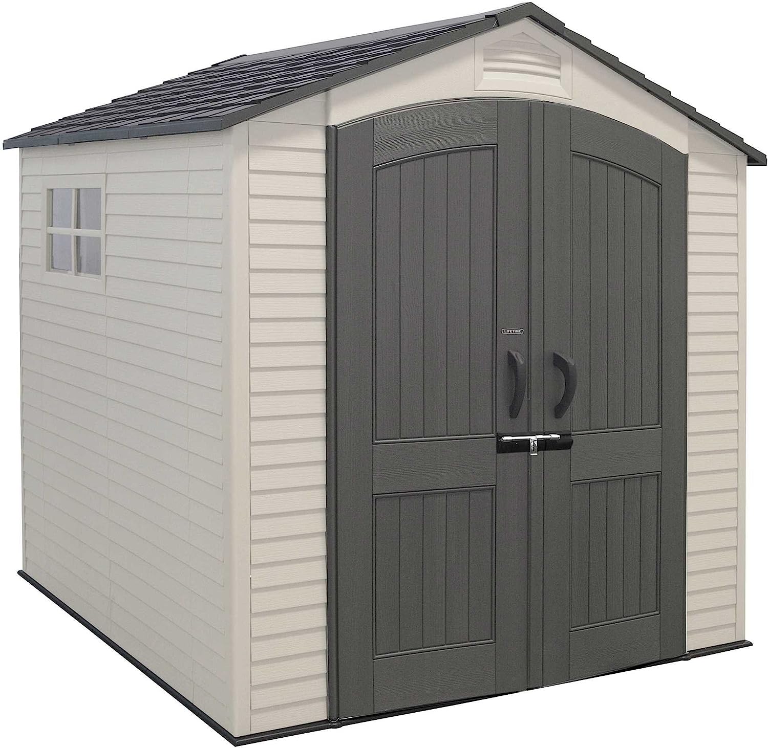 Lifetime 60042 7' X 7' Outdoor Storage Shed, Desert Sand 7 ft. x 7 ft.