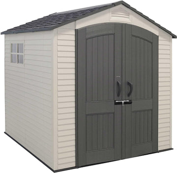 Lifetime 60042 7' X 7' Outdoor Storage Shed, Desert Sand 7 ft. x 7 ft.