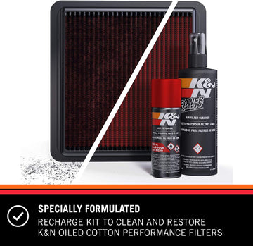 K&N Filters Filter Care Service Kit 6.5oz Aerosol & 12oz Spray Bottle of Power Kleen (99-5000) Multi