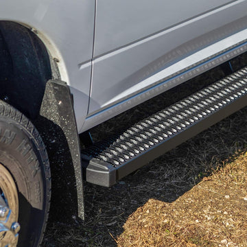 LUVERNE 415114-401449 Grip Step Aluminum 114-In Wheel to Wheel Running Boards, Compatible with Select Chevrolet Silverado, GMC Sierra 2500, 3500 HD