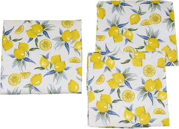 Lippert 2022107834 3 Pc Picnic Table Cover Set - Lemon Toss Print