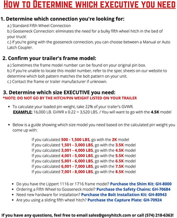 GEN-Y Executive Torsion-Flex 5th Wheel to Gooseneck 2 5/16