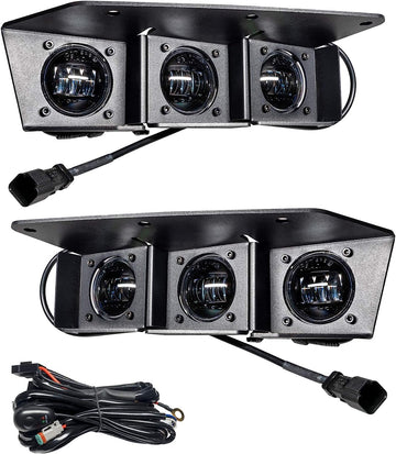 ORACLE Lighting 2021-2022 Ford Bronco Triple LED Fog Light Kit for Steel Bumper, White