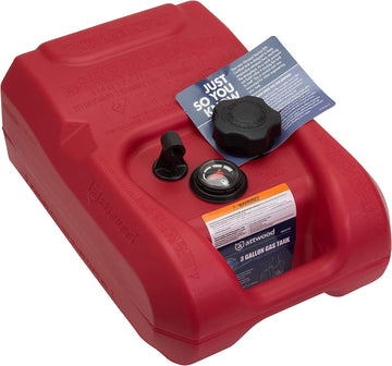 attwood 8803LP2 EPA and CARB Certified 3-Gallon Portable Marine Boat Fuel Tank Single Pack