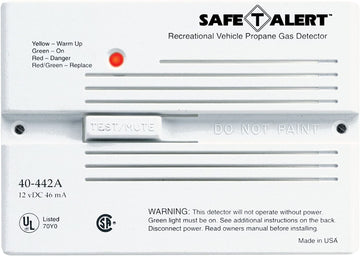 MTI 40-442-P-WT Industris 12 Volt Flush Mount White Propane Gas Detector