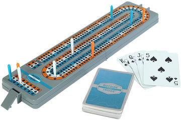GSI Outdoors Travel Cribbage Board Outside Inside (9 Piece), Gray, 12.75