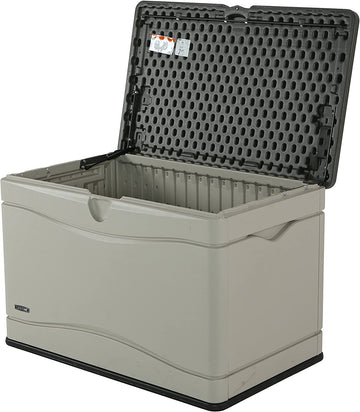 Lifetime 60103 Deck Storage Box, 80 Gallon, Desert Sand/Brown 80 Gallon Desert Sand/Brown