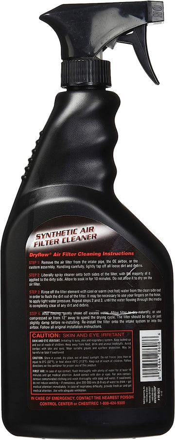 K&N Filters Filter Cleaner; Synthetic, 32oz Spray, Black