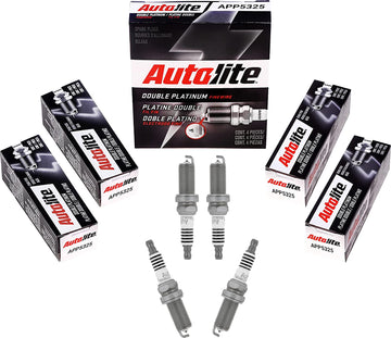 Autolite APP5325 Double Platinum Automotive Replacement Spark Plugs (4 Pack)