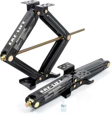 Eaz-Lift 48830 24" Leveling Scissor Jack - Pack of 2 (7,500lb Rating) , Black 24 Inch, 7500lb 24 Inch