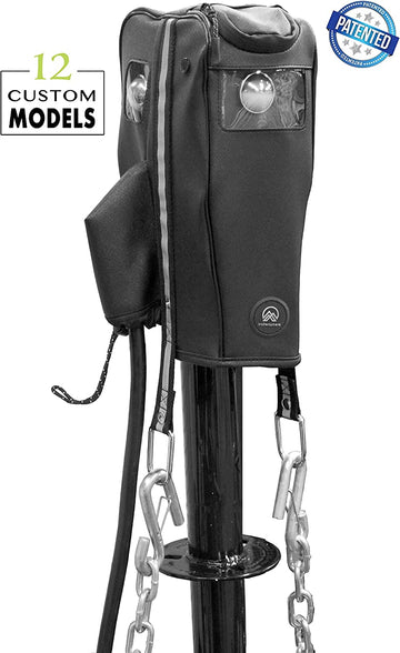 Clever Cover by Trailersphere Custom Electric Tongue Jack Cover for Trailer, RV, Camper, Chains Holder, Plug Protector, Sun and Waterproof (Husky Brute/Suspension Pro Jacks Cover) Husky Brute / Suspension Pro Jacks Cover