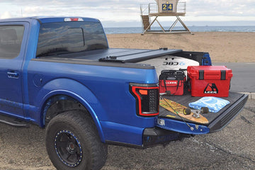 LEER HF650M | Fits 2009-2018 Ram with 5.7 FT Bed w/o Rambox | Hard, Quad-Folding, Low Profile Tonneau Cover | SKU 650117