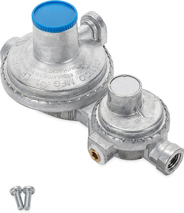 Camco 59323 RV Horizontal Two Stage Propane Regulator Without POL Inlet