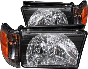Anzo USA 111077 Toyota 4Runner Black With Amber Reflectors Headlight Assembly - (Sold in Pairs)