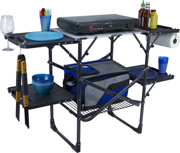 GCI Outdoor Slim-Fold Camp Kitchen Portable Folding Cook Station Pack of 1