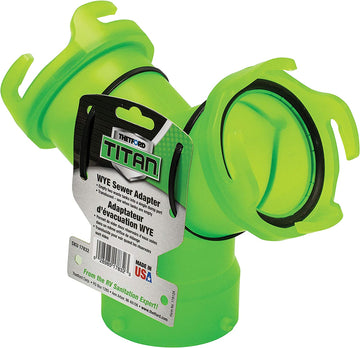 Thetford 17832 Titan Wye Sewer Adapter - Translucent Green