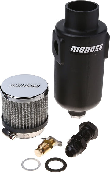 Moroso 85402 10AN Fitting Breather Tank - 1 Quart Capacity