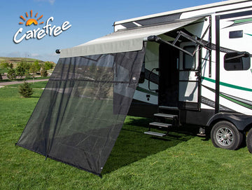 Carefree 701908 Black 19' x 8' Drop RV Awning EZ ZipBlocker 19 Foot x 8 Foot Drop