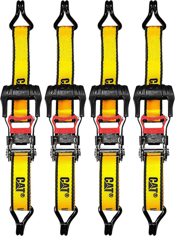 Cat 4 Pc. Heavy Duty Ratcheting 16 Ft x1-1/4" 1000 lb. Tie-Down Straps - 980096N