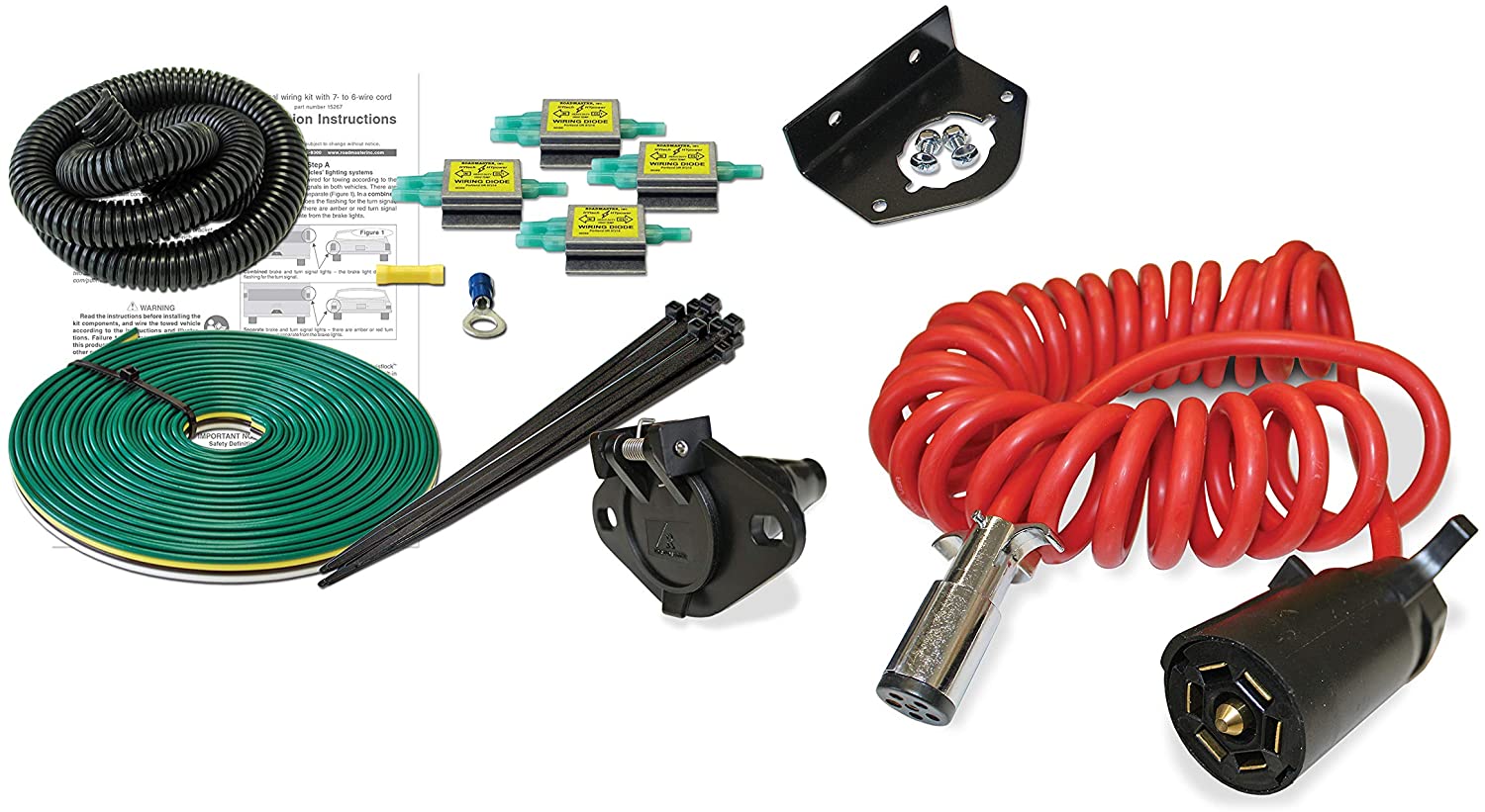Roadmaster 15267 Towed Vehicle Wiring Kit for 6- to7-Wire Combinations