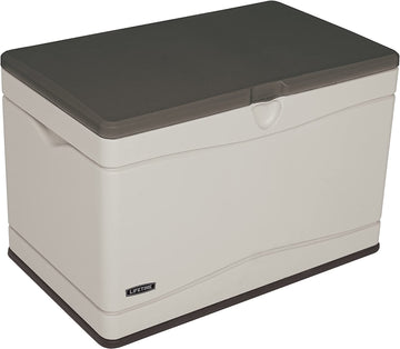 Lifetime 60103 Deck Storage Box, 80 Gallon, Desert Sand/Brown 80 Gallon Desert Sand/Brown