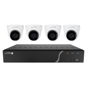 Speco 4 Channel NVR Kit w/4 Outdoor IR 5MP IP Cameras 2.8mm Fixed Lens - 1TB