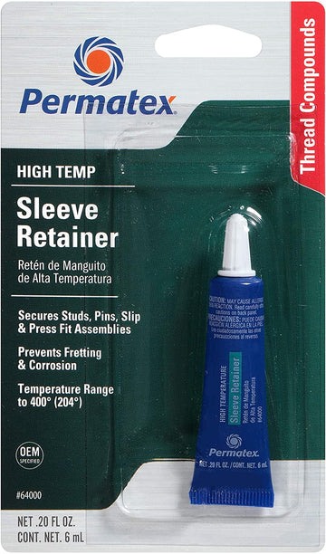 Permatex 64000 High Temperature Sleeve Retainer, 6 ml 6 Millimeter