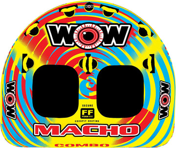 Wow World of Watersports, Macho Towable Tube, Multiple Riding Positions 2 Person Towable Tube