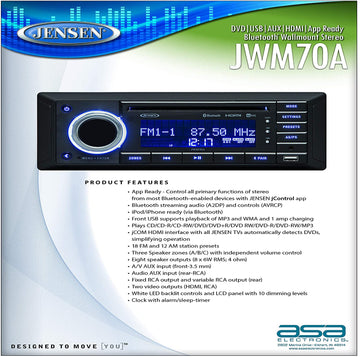 ASA JWM70A JENSEN SLIMLINE 3-ZONE SO
